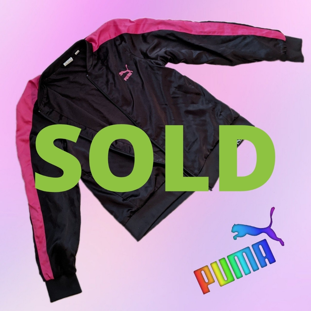 Black & Pink Puma Jacket